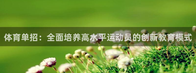 体育单招：全面培养高水平运动员的创新教育模式